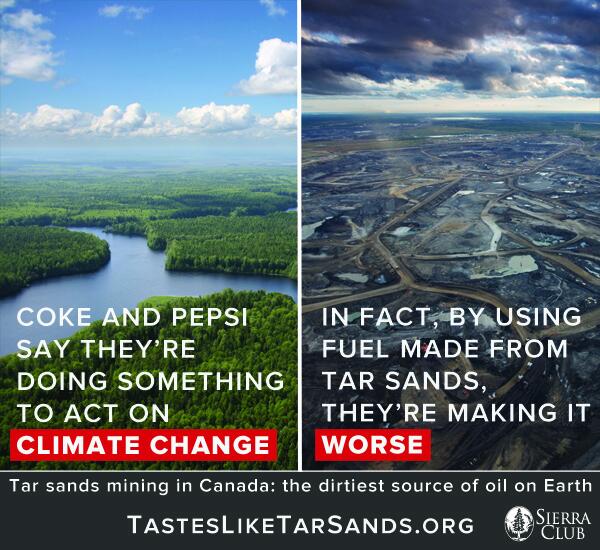 SierraClub's tweet image. We're at #SB14sd to make sure @CocaCola, @Pepsi &amp;amp; other companies pay attention to where their fuel comes from.