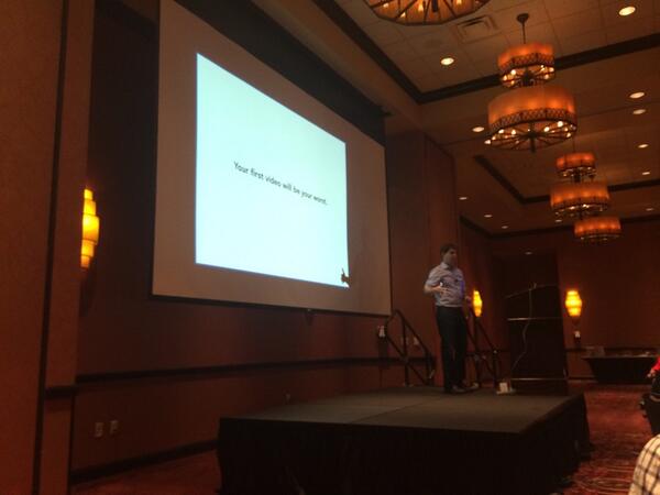 streamcreative's tweet photo. Thanks @ezrafishman for great presentation. Your first video will be your worst. Embrace it #video #InboundDay http://t.co/GUL5lFraTa