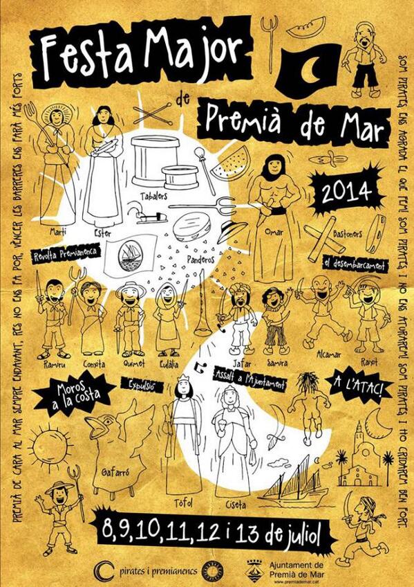 El bon cartell de la #FestaMajor de #PremiàdeMar!! Amb totes les colles de <a href="/DeBolitPremia/">De Bòlit!</a>!!