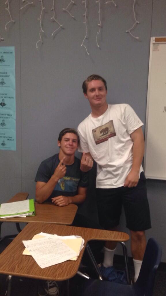 kylebulahan's tweet photo. Happy birthday to @NPremer and @taydamron you two a very beautiful #handsome http://t.co/ucpJwpgEsq