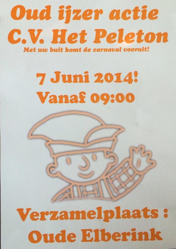 Aanstaande zaterdag onze oud-ijzeractie in Geesteren! Iedereen alvast bedankt!👍