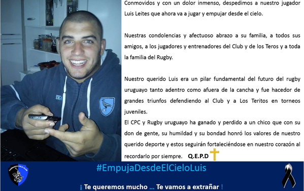 Gracias por todo Luis ...Te queremos mucho ... Te vamos a extrañar !!! #SeguiEmpujandoDesdeElCielo