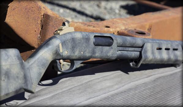 CerakoteFinish's tweet photo. #Cerakote #Remington #Magpul #Shotgun w/Graphite Black, Sniper Grey and Coyote Tan. #guncoating #guncamo #gunpaint http://t.co/gnhdXCzLAM