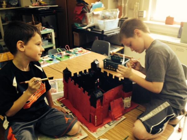 Sometimes the best space to create is ON the table!