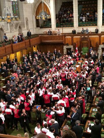 Great recognition in the House of Commons for Sochi 2014 Olympic &amp; Paralympic athletes! #TeamCanada  @sportcanada_EN