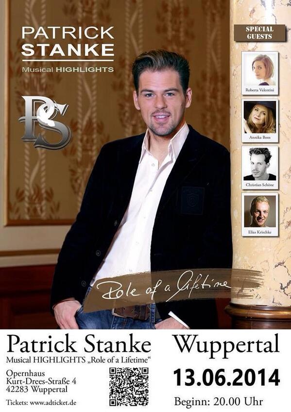 robby3008's tweet photo. Wir freuen uns auf euch #patrickstanke #wuppertal #robertavalentini #roleofalifetime http://t.co/Or2jGhdpC8