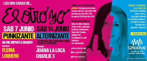 Este sábado llegan las dos caras de <a href="/elotroyooficial/">El Otro Yo</a>, no te pierdas el primer #show: Fecha #PUNKIZANTE!
