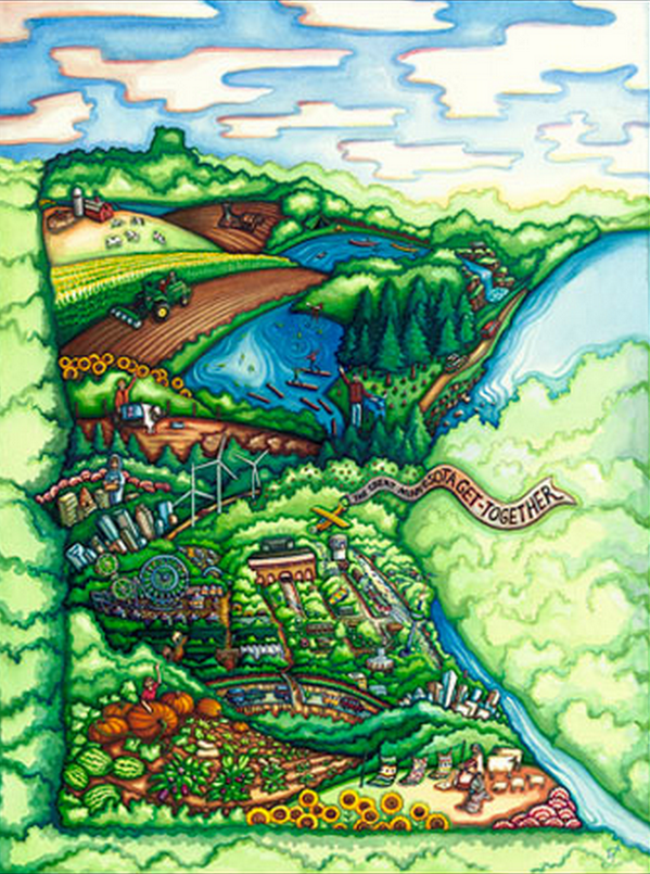 bringmethenews's tweet photo. The @mnstatefair's commemorative artwork was unveiled today: http://t.co/lGDnx2VyAq How do you like it? http://t.co/nKs9UNdZ25