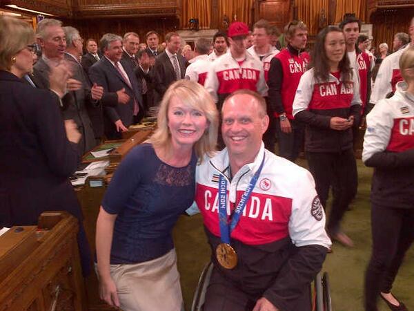 Happy to see <a href="/thiessen_dennis/">Dennis Thiessen</a> again today in the #HoC. He's from #PortageLisgar &amp; a gold medal winner in curling.