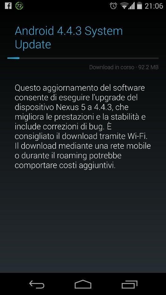 fatlox's tweet image. Anche se cambia ben poco...son bei momenti. #Nexus5 #Android443KitKat update. #Android
