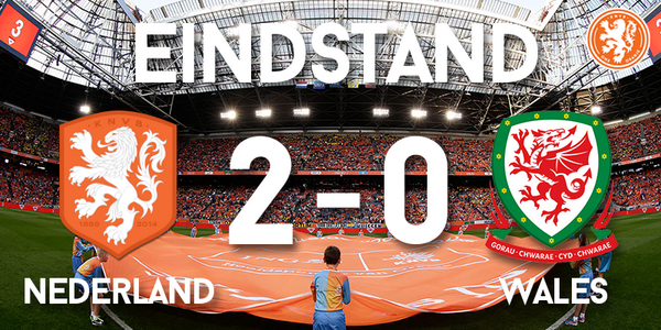 OnsOranje's tweet photo. De 'uitzwaaiwedstrijd' van #Oranje tegen #Wales is afgelopen. Eindstand 2-0. Doelpunten: Robben en Lens. #NedWal http://t.co/bYDJgdlPMU
