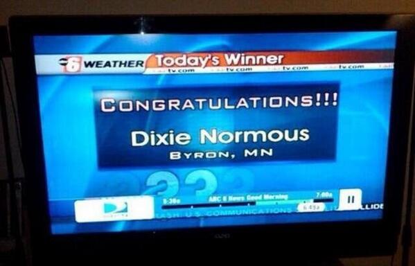 Congratulations..... On having a great name!