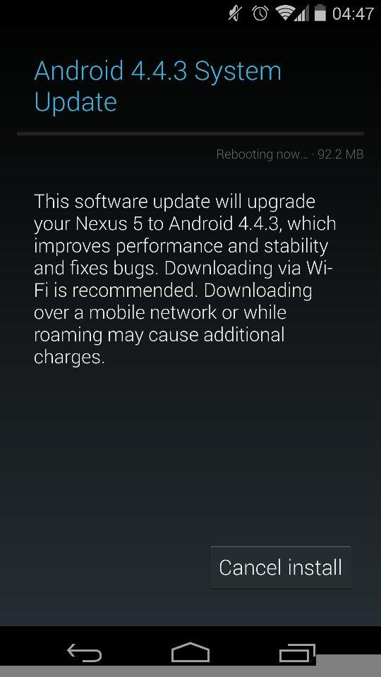 twilliamok's tweet image. Update complete. It feels faster now. Or is it just a placebo effect? #Android443KitKat