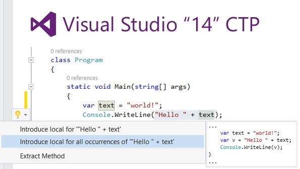 larsklint's tweet image. First CTP version of #VisualStudio14 is out. visualstudio.com/en-us/download…