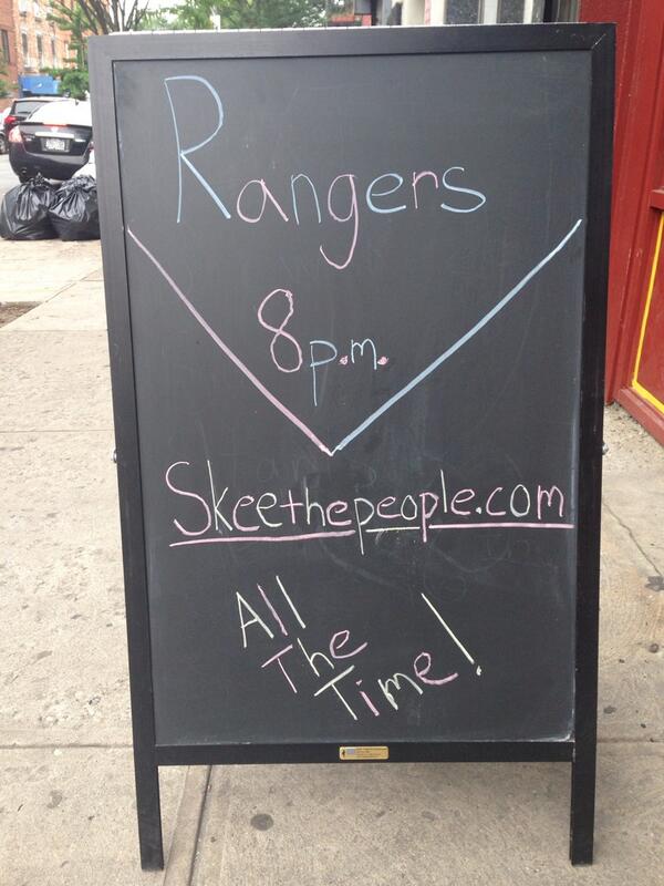 fullcirclebar's tweet photo. @NYRangers 8pm @SkeethePeople all the time. Come watch, drink and donate. #skeethepeople #brewskeeball http://t.co/WLKllghERP