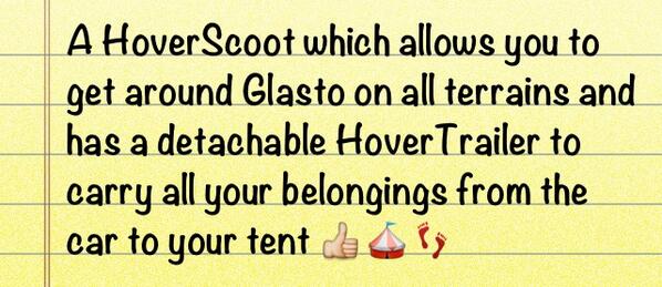 #GlastoGizmos The HoverScoot with detachable HoverTrailer <a href="/EE/">EE</a>