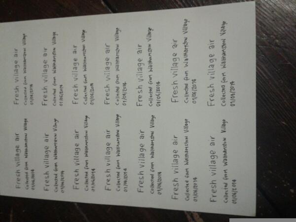 Late night writing out labels for Walthamstow Village air #warpdogspoundshop <a href="/Warpdog/">Warpdog (also on Bluesky)</a>  <a href="/E17ArtTrail/">E17 Art Trail</a>