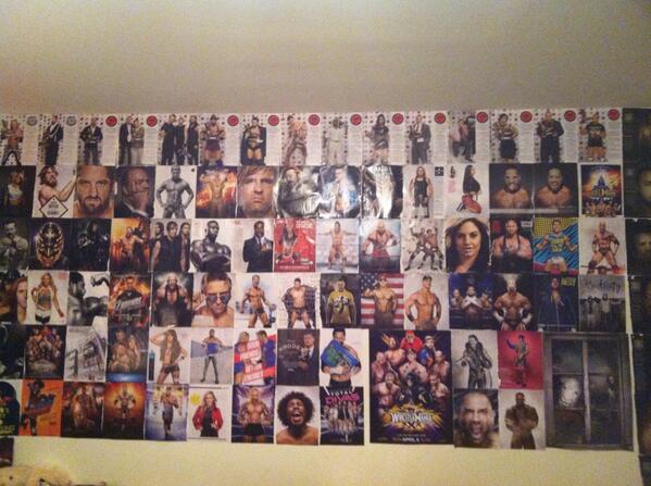 Brainfreemarie's tweet photo. @WWE Well, this is my fan cave. http://t.co/0zmaZrLtoG