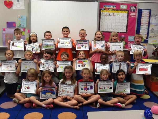 CoralesCorner's tweet photo. So proud of my students. They completed our book study of Charlie and the Chocolate Factory. http://t.co/ILUU9SKDeq