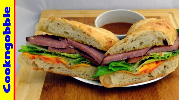 Cookngobble's tweet image. Ham Dip Sandwich, just like a French Dip, except it's Ham!...youtube.com/watch?v=z6QNeM…