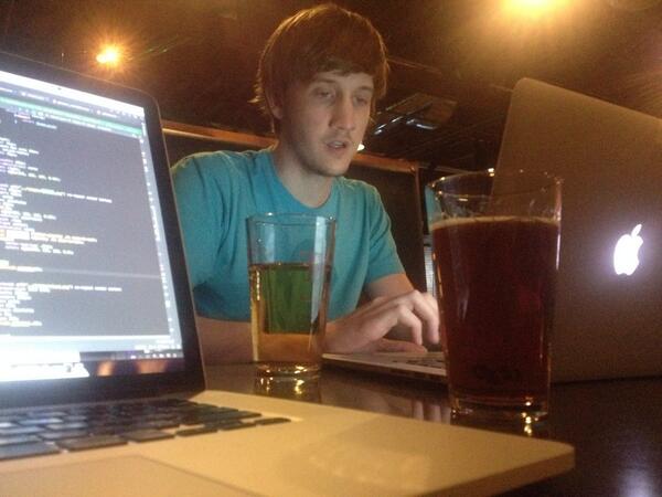McCallumDillon's tweet image. Workin' late with @cmmarslender #manic, #goteam, #codeandbeer