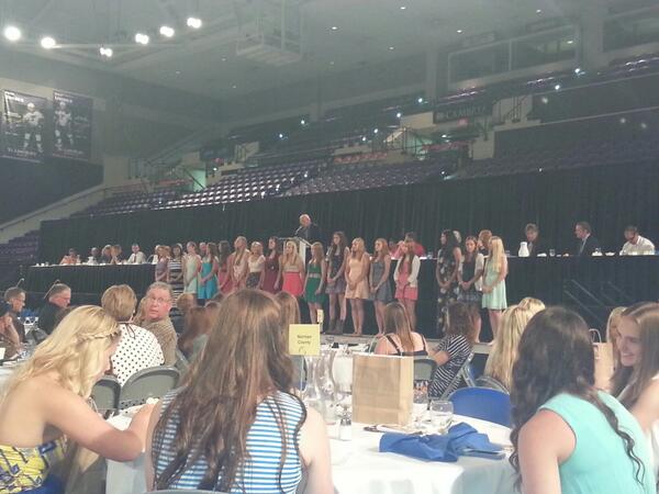 NP_Trojans's tweet photo. MSHSL Softball Banquet: Introduction of the Section 2AAA Champion New Prague Trojans! Good luck tomorrow! http://t.co/ADbJTWI58R