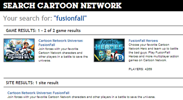 I searched for Fusionfall on CN's website BpVZBjqIMAE4z-O