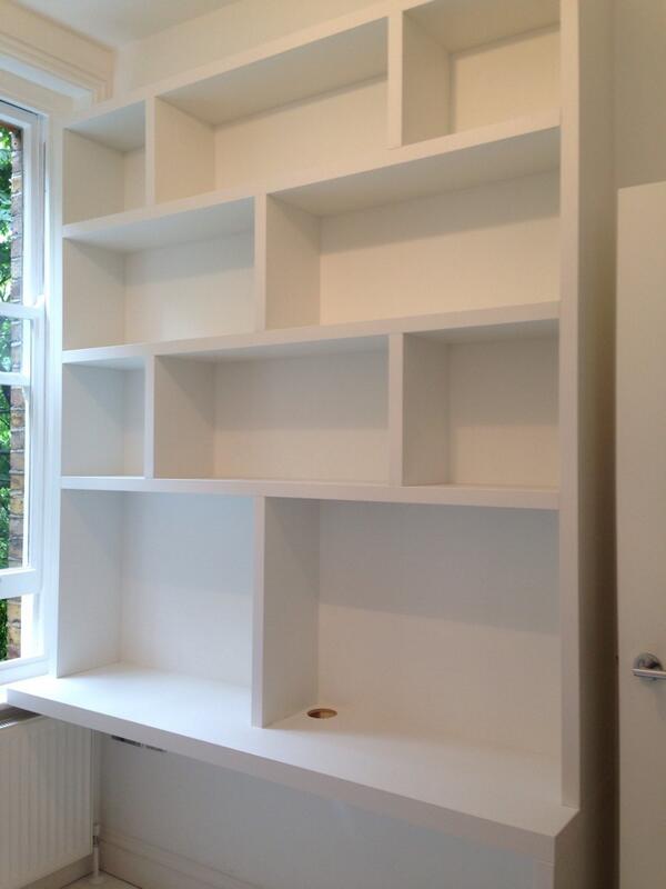 FBCarpentry's tweet image. Home office storage unit installed this week in maida vale.