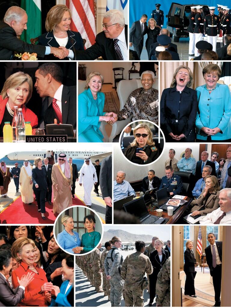 Hillary Clinton has picture with Benghazi caskets in Book montage