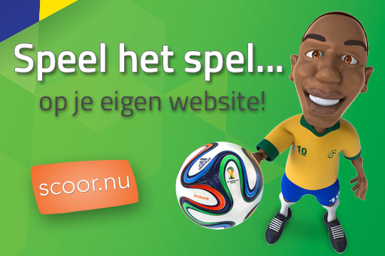 Nog een week en het #wk2014 gaat van start! Tijd voor een spelletje op je eigen website! scoor.nu