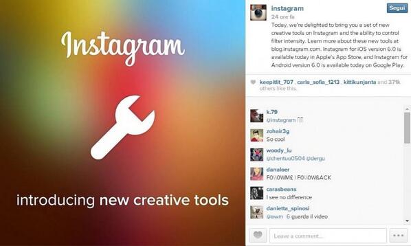 rep_tecno's tweet photo. Restyling per #Instagram, si punta sul photo editing. Ecco come cambierà http://t.co/g2cIwRwVms http://t.co/edvEmsPrcU