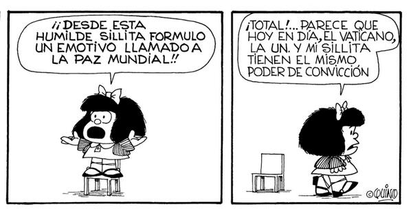 Resultado de imagen para mafalda y la paz mundial