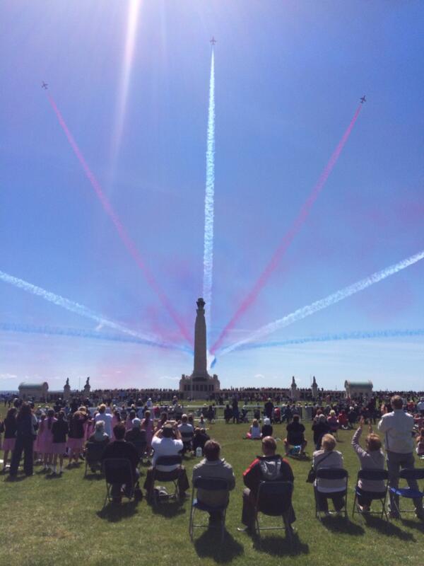 Display complete for #DDay70 celebrations on Southsea Common. What a patriotic crowd! Spine tingling cheers!