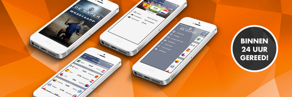 Het is NIET te laat voor een unieke WK Gadget Binnen 24 uur uw eigen Horeca WK App. Kijk nu op horecawkapp.nl