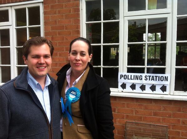 RobertJenrick's tweet photo. Michal &amp; I have just voted in #Southwell. Today you can choose our next MP for #Newark. #Rob4Newark http://t.co/i8zM8DaYb3