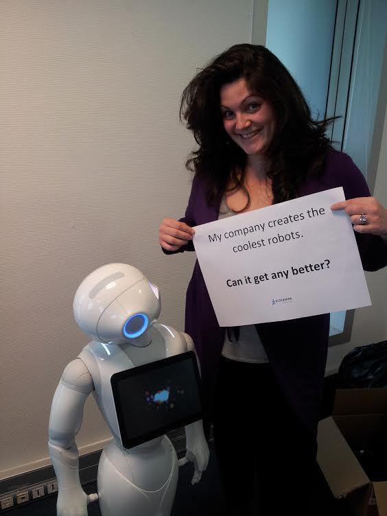 mariebouthors's tweet image. I&apos;m so proud to be an Aldebaranian! Best company ever! #PepperRobot #aldebaran