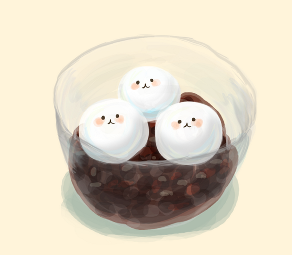 Twitter 上的 ほんと癒される ゆるかわいいイラスト しらたまぜんざいいかがですか Http T Co Tbxtravx6t Twitter