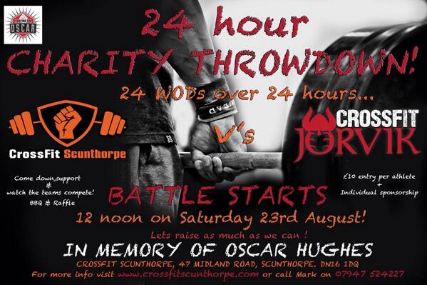 hughesy40's tweet photo. Please support @CrossFitYork @CrossFitSSPC and their amazing effort for http://t.co/786Fv8eKpy #united4oscar thanks http://t.co/1tTdoDf8m8