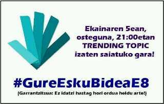 IGoikolea's tweet photo. Gaur gauean Trendic Topic izango da erabakitzeko eslubidearen aldeko giza-katea. http://t.co/5XbiDYfoQS