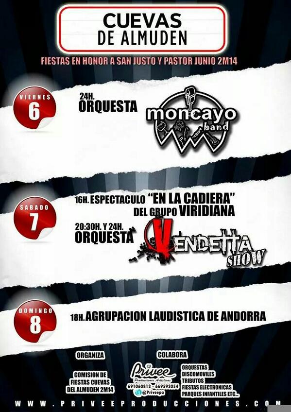 ORQUESTAMONCAYO's tweet photo. Este viernes no te quedes casa...Ven a bailar con MONCAYO BAND (24h) y el sábado con nuestros compañeros de Vendetta. http://t.co/RAm0WZeHI3
