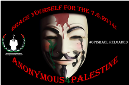Anonymous4Pales's tweet photo. ترقبوا #OpisraelReloaded 7.6.2014 #Anonymous4Palestine #Gaza #Palestine http://t.co/HpM4dcQ5Cg
