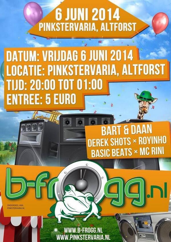 Hebben jullie er al zin in????? Morgen is het dan eindelijk zover!!! #welkomindefeesttent#b-frogg#pinkstervaria