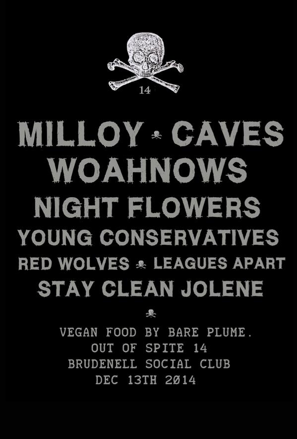 outofspitefest's tweet photo. Half the line up for OOS14 was announced yesterday. You can get tickets here http://t.co/2EX7nk2MIV http://t.co/6KhKphpLCZ