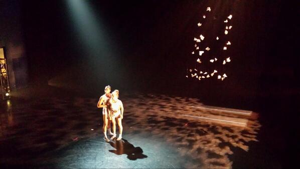 SarahEverson's tweet photo. Its looking like a beautiful show. Play time in the space. #altroutes14 @ndcwales http://t.co/5n252d3SLN