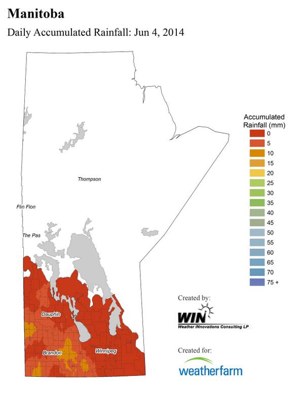 Yesterday's rainfall accumulations...
