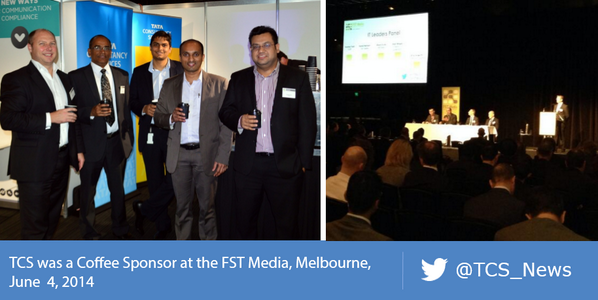 TCS's tweet photo. TCS was a Coffee Sponsor at the @FSTMedia IT leaders panel at Melbourne on June 4. #banking #fstmelb http://t.co/aGffZDTCOQ