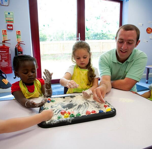 DaisyDayNursery's tweet photo. Welcome back Will Silk, who left us in Sepember to go to uni but who is helping out in Barry over the summer holidays http://t.co/ropsvoKbDl