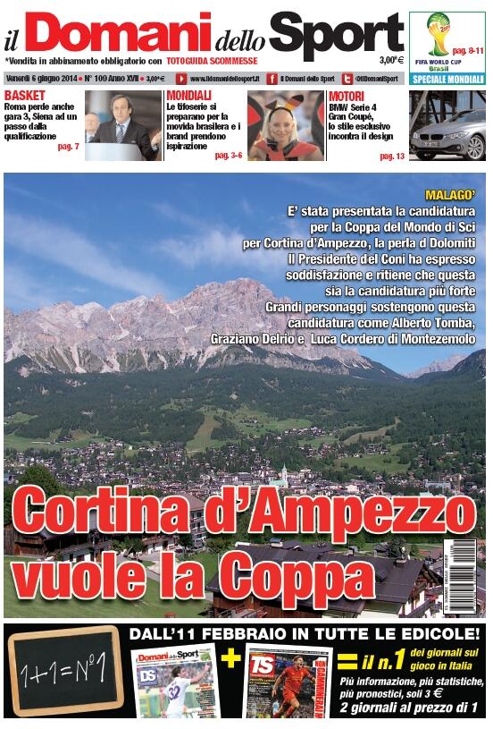 Cortina d'Ampezzo vuole la Coppa... bit.ly/1nRYZss
