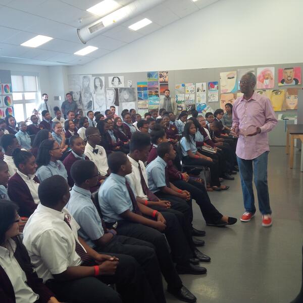 achievement1st's tweet image. Freshmen at AF University Prep High School were motivated by a discussion with education reform leader @HowardLFuller