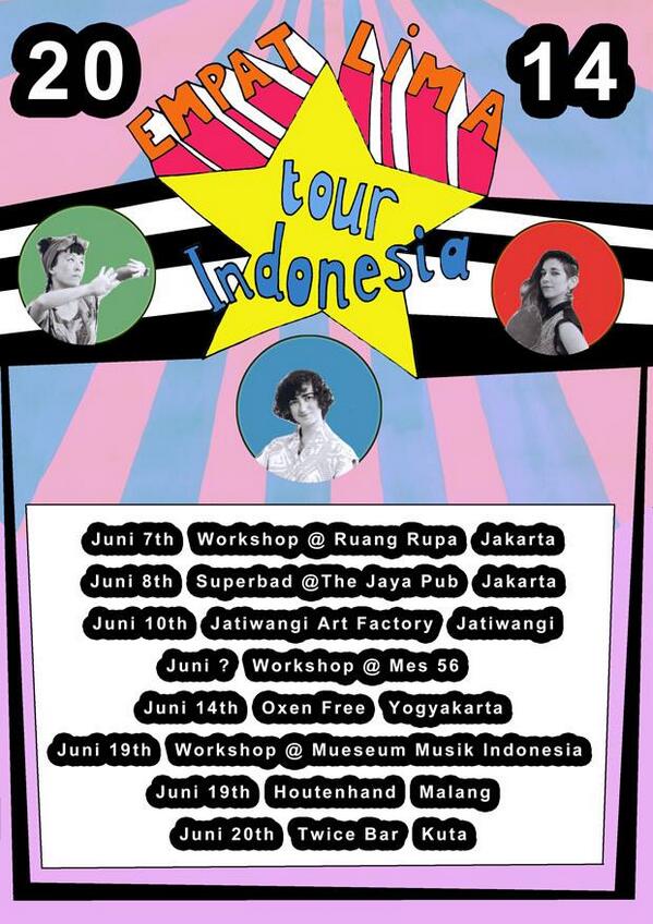 Here is Empat Lima tour list, it's starting this saturday! So clean your shoes, don't missed this one out